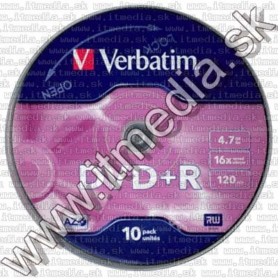 Image of Verbatim DVD+R 16x 10cake (43498) (IT6294)