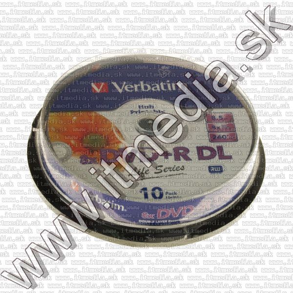Image of Verbatim DVD+R Double Layer 8x 10cake *FULLPRINT* US Life Series REPACK (IT10548)