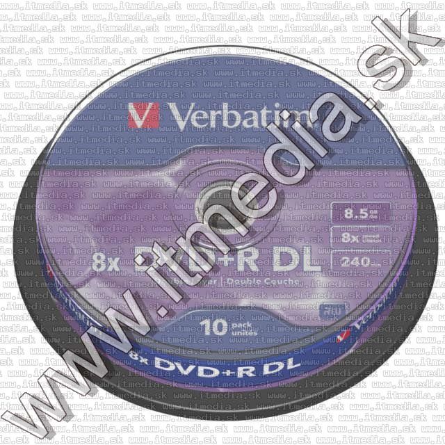 Image of Verbatim DVD+R Double Layer 8x 10cake (43666) UAE (IT9892)
