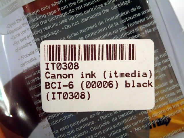 Image of Canon ink (itmedia) BCI-6/CLI-8  black  *NoChip* (IT0308)