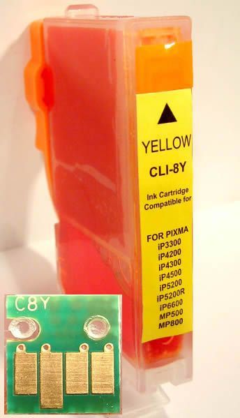 Image of Canon ink (itmedia) CLI-8 Yellow **WITH CHIP** (IT2568)
