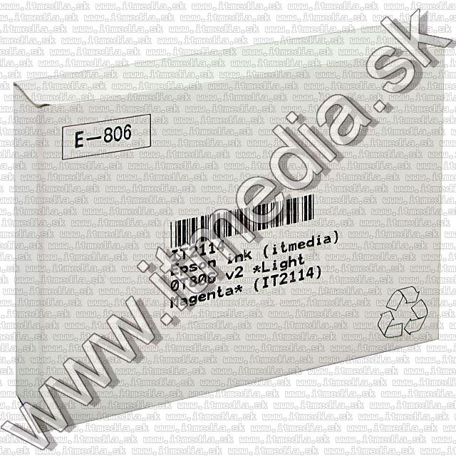 Epson ink (itmedia) 0T806 v6.0 *Light Magenta* ECO (IT2114) Image of Epson ink (itmedia) 0T806 v6.0 *Light Magenta* ECO (IT2114)