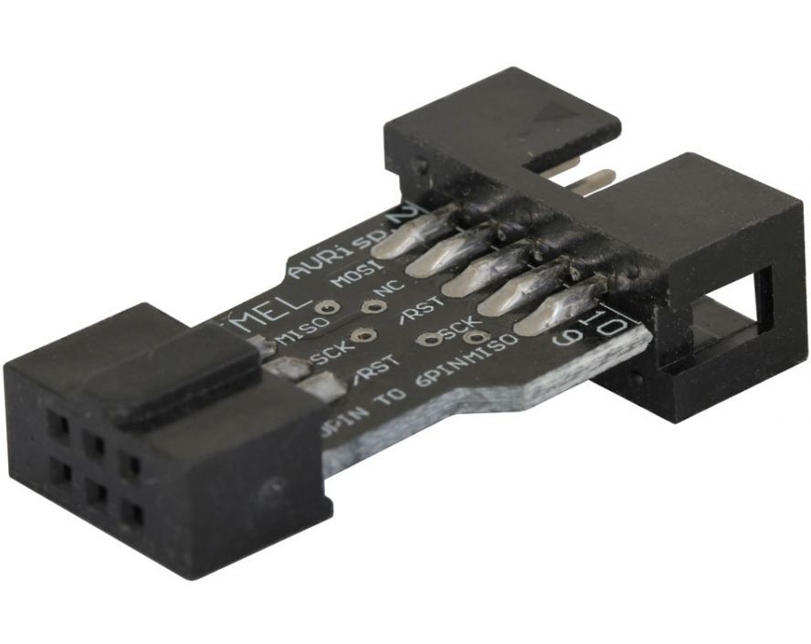 Image of Programmer cable adapter USBASP (AVRisp) to ATMEL STK500 10-6pin (IT12764)