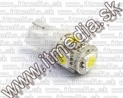 Image of LED autós izzó T10 12v 5x5050SMD (Hideg fehér) (IT9906)