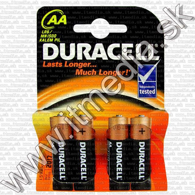 Image of Duracell BASIC Alkaline Battery 4xAA LR06 (IT7165)