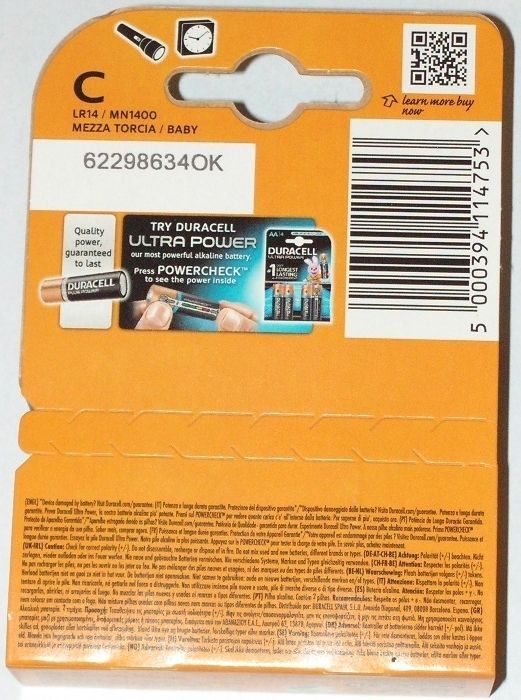 Image of Duracell Plus battery Alkaline 2xC LR14 *Blister* (IT8438)