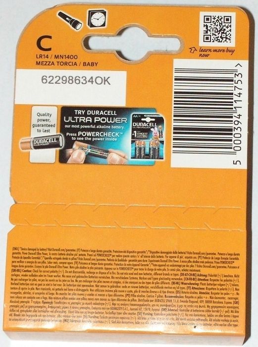 Duracell Plus battery Alkaline 2xC LR14 *Blister* (IT8438) Image of Duracell Plus battery Alkaline 2xC LR14 *Blister* (IT8438)