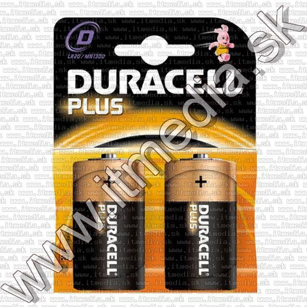 Image of Duracell Plus battery Alkaline 2xD LR20 *Blister* (IT8437)
