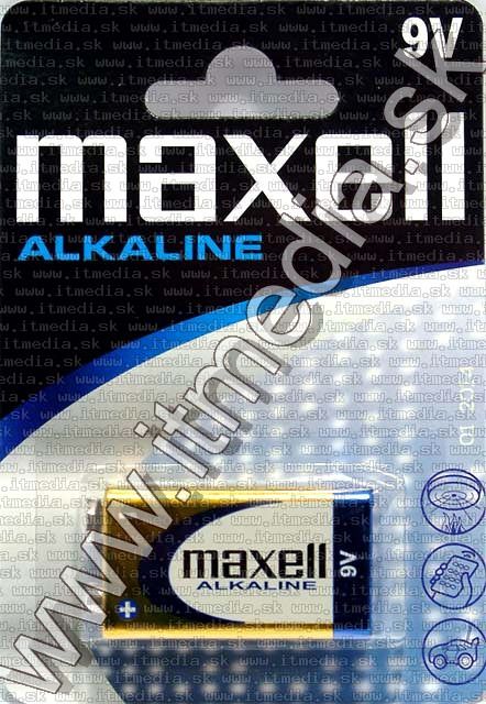 Image of Maxell battery ALKALINE 1x9v (6LR61) (IT4468)