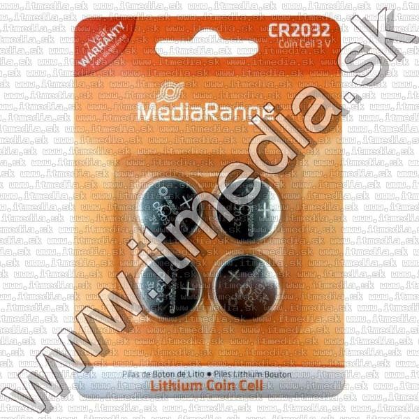 Mediarange battery CR2032 Blister 4pk (IT10769) Image of Mediarange battery CR2032 Blister 4pk (IT10769)