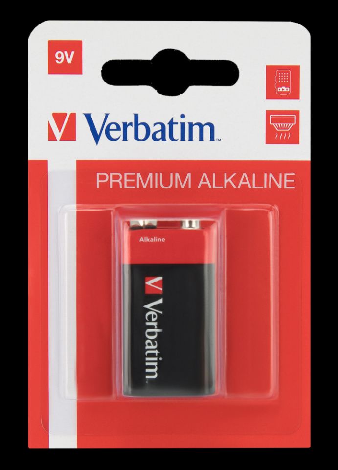 Image of VERBATIM battery alkaline 9v (6LR61) 49924 (IT14821)
