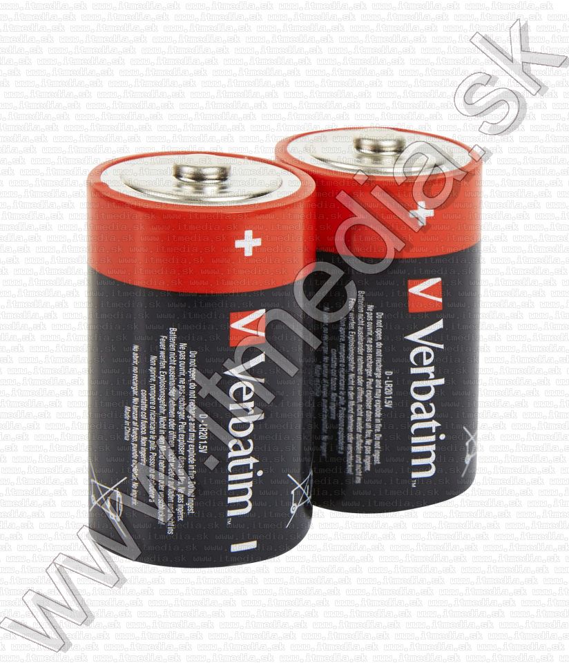 Image of VERBATIM battery alkaline 2xD (LR20) 49923 (IT14820)