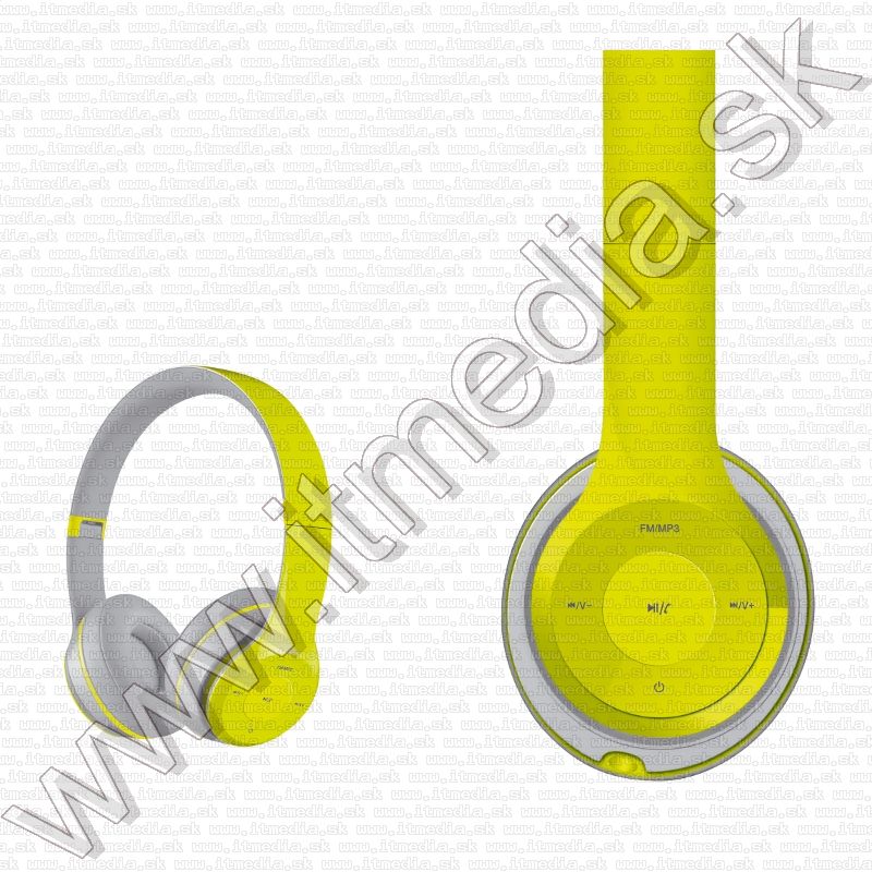 Image of Vezetéknélküli Bluetooth fejhallgató és MP3 lejátszó (microSD) Szürke/Zold (IT13671)