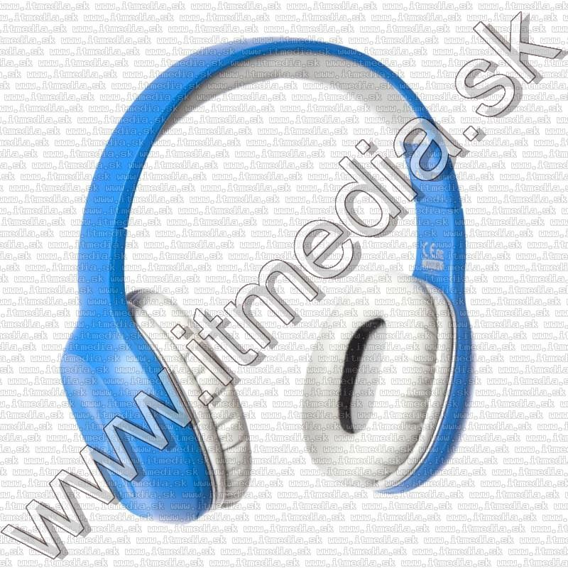 Image of Vezetéknélküli Bluetooth fejhallgató headset [44458] kék (IT14272)