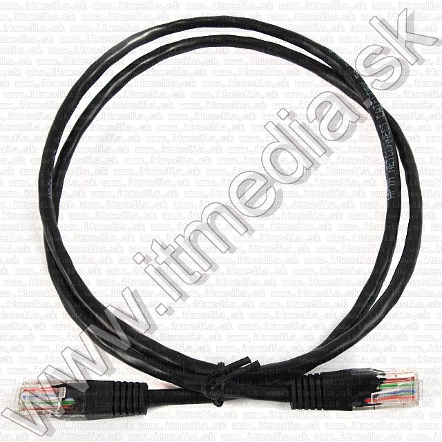 Image of Ethernet Network (Lan) cable **1m** RJ45 *BLACK* (UTP) (IT7446)