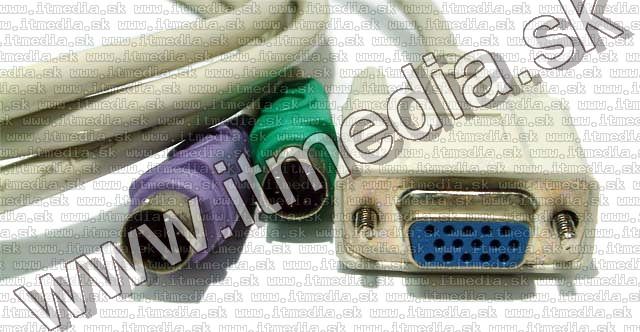 Image of KVM Combined Cable VGA-PS2 keyboard-mouse 1.5m (IT4656)