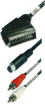 Scart kábel 2x RCA + S-Video kimenet 1.5m (IT10106) Image of Scart kábel 2x RCA + S-Video kimenet 1.5m (IT10106)