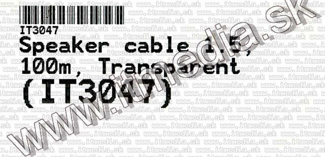 Image of Speaker cable 1.5, 100m, Transparent (IT3047)
