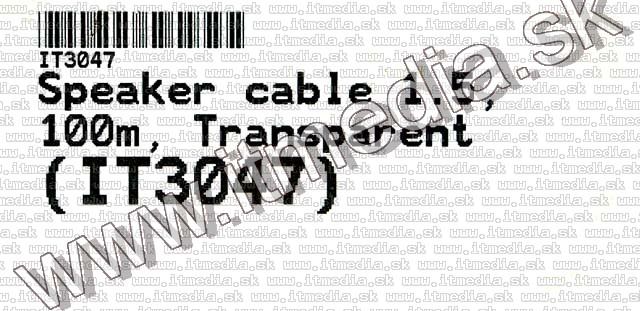 Speaker cable 1.5, 100m, Transparent (IT3047) Image of Speaker cable 1.5, 100m, Transparent (IT3047)