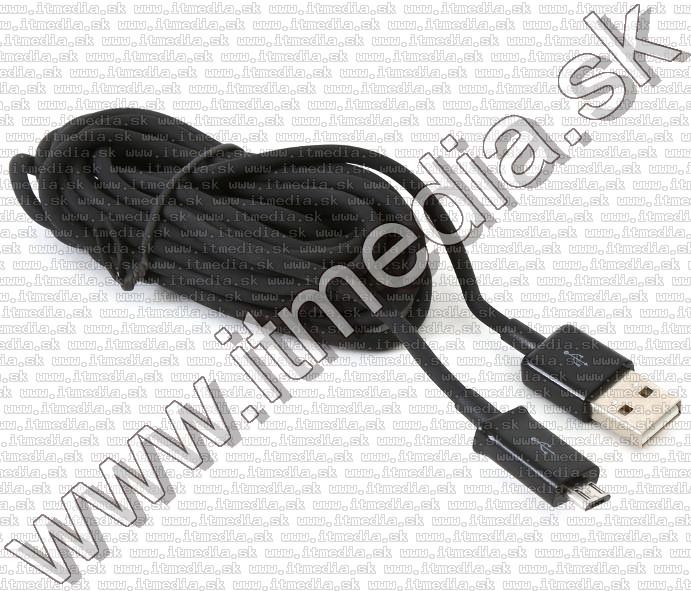 Image of USB - microUSB cable 3m *Black* 2A HQ *Blister* (IT13423)