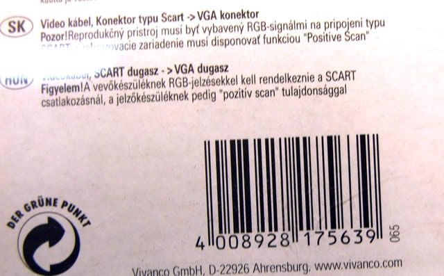 Vivanco SCART-VGA Cable 10m INFO! (IT3855) Image of Vivanco SCART-VGA Cable 10m INFO! (IT3855)