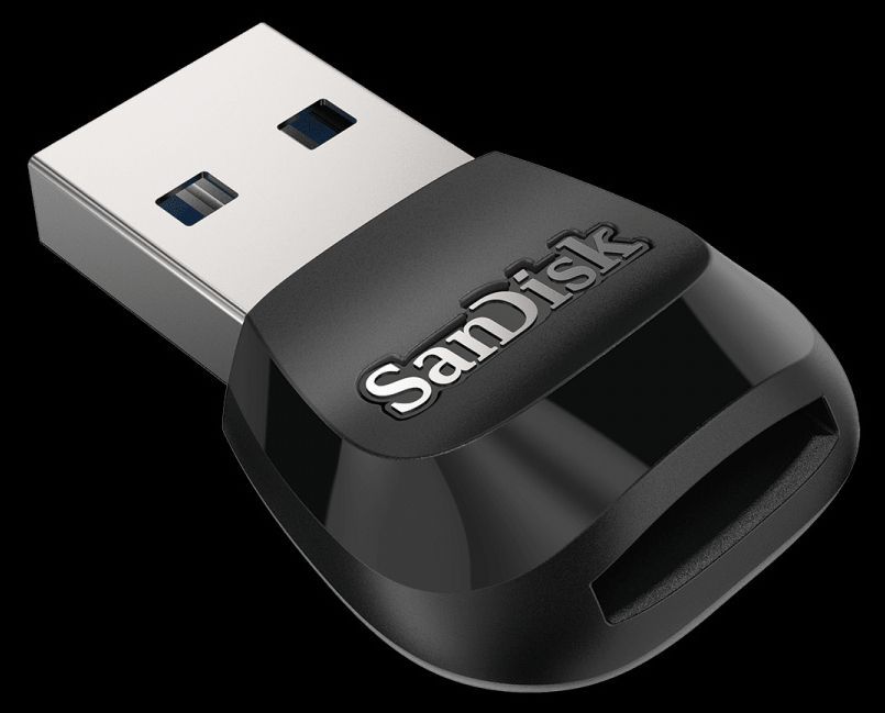 Image of Sandisk Mini USB 3.0 Cardreader for microSD cards SDDR-B531-GN6NN (IT14609)