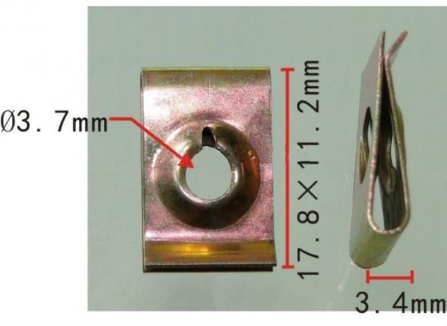Panel Screw U-Clips (metal) 3.7mm (IT11193) Image of Panel Screw U-Clips (metal) 3.7mm (IT11193)
