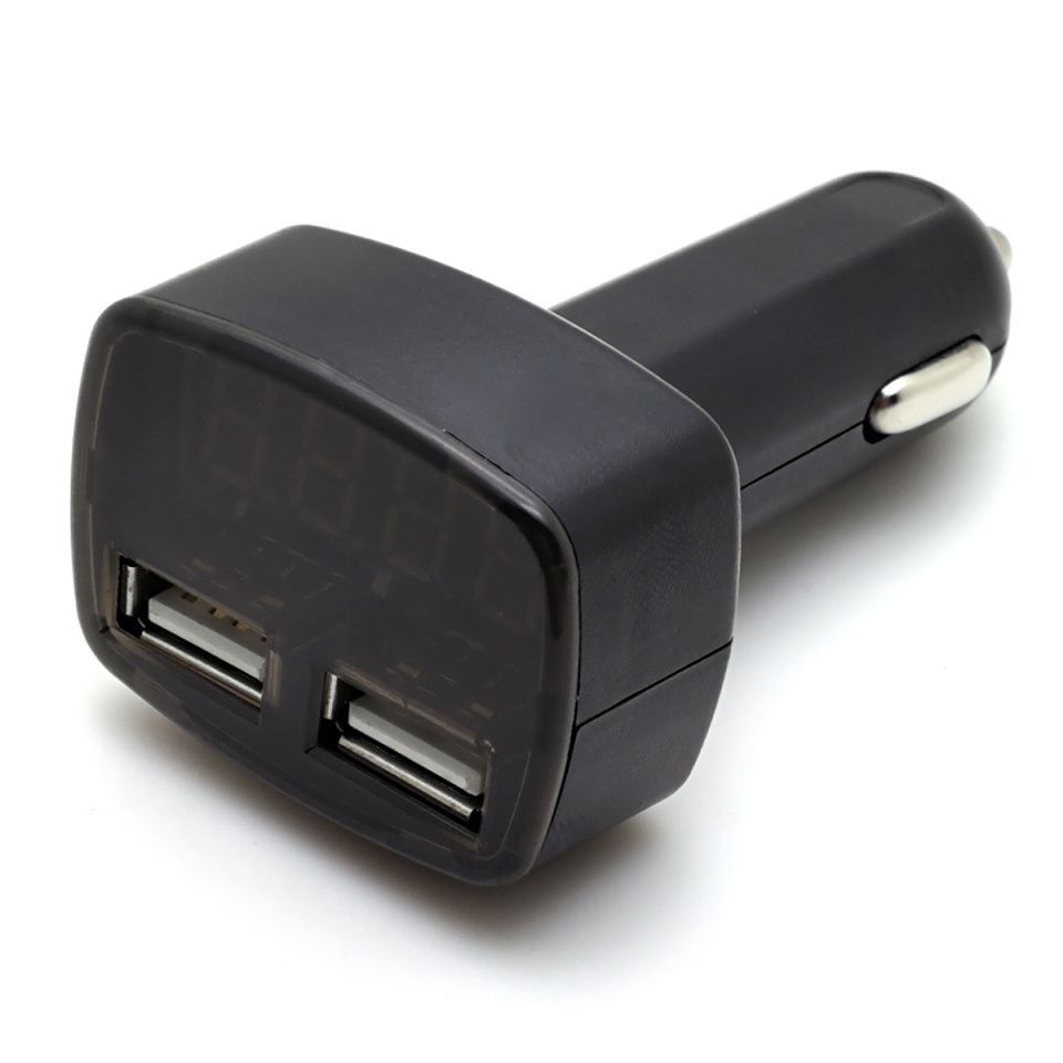 Image of Platinet 12V USB autós töltő 2.4A + voltmérő + hőmérő INFO! (IT14173)
