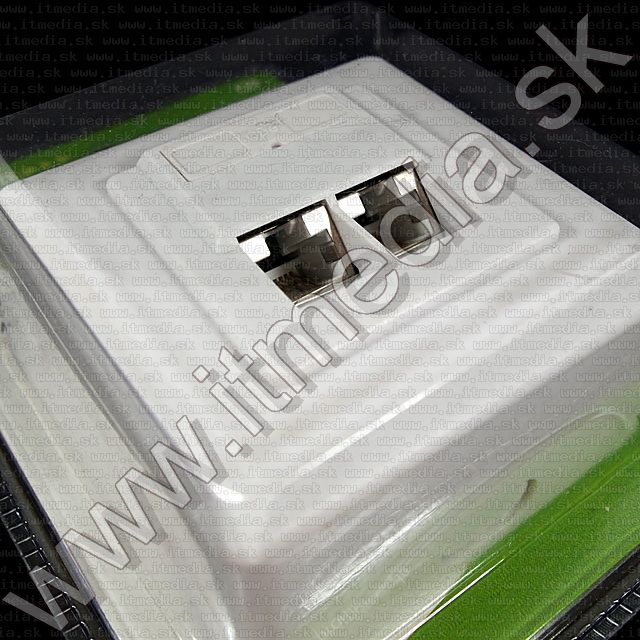 Image of Cat 5e Wall Mount Twin UTP Connector (IT0476)
