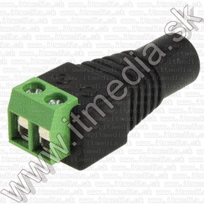 Image of DC connector plug (socket) *Female* Screw mount 5.5 x 2.1mm (IT9568)
