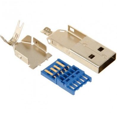 Image of USB 3.0 Male A connector **metal housing** INFO! (IT14292)
