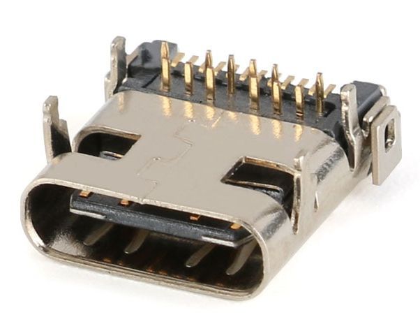 Image of USB-C connector *PANEL MOUNTABLE* (Female) 24-pin SMD-THT INFO! (IT14168)