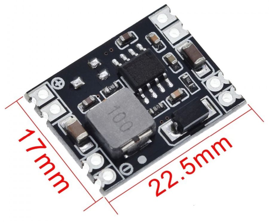 DC-DC Voltage Buck Converter IN 7..26V to 5V 2A 10W (IT13460) Image of DC-DC Voltage Buck Converter IN 7..26V to 5V 2A 10W (IT13460)