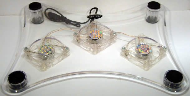 Image of Notebook cooler 3-fan (Acryl) (IT3957)