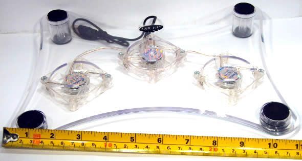 Image of Notebook cooler 3-fan (Acryl) (IT3957)