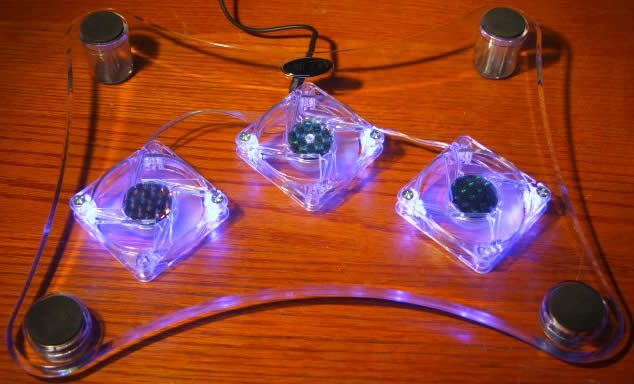 Image of Notebook cooler 3-fan (Acryl) (IT3957)