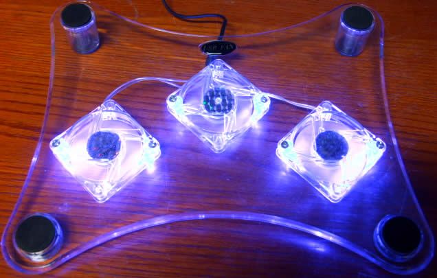 Image of Notebook cooler 3-fan (Acryl) (IT3957)