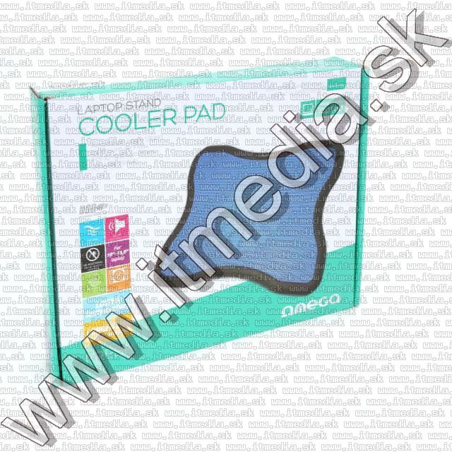 Image of Omega laptop hűtő *Fresh* Kék (16cm ventillátor) (42199) (IT11013)