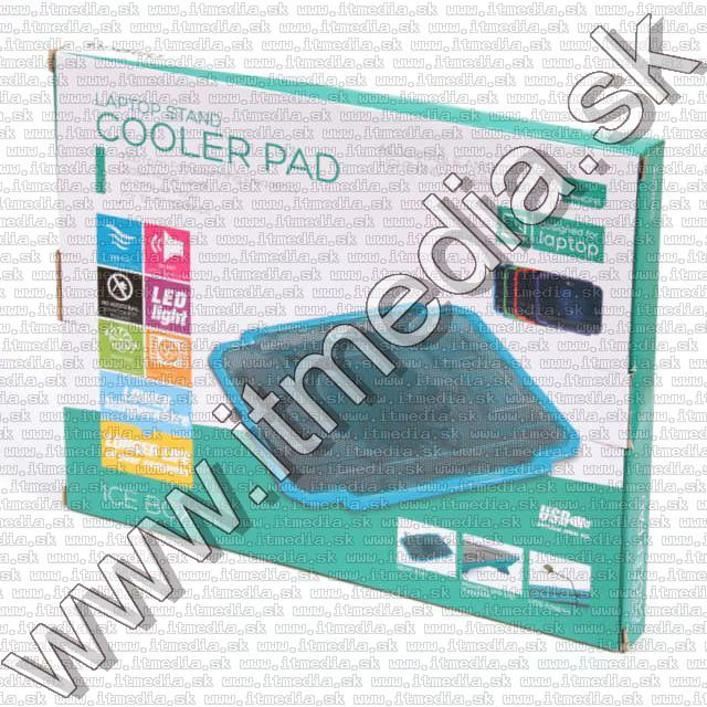 Image of Omega laptop hűtő *ICE BOX* Kék (14cm ventillátor) (41904) (IT10986)