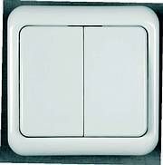 Image of Heitech Electrical Double Switch *wall-mount* single frame (IT8291)