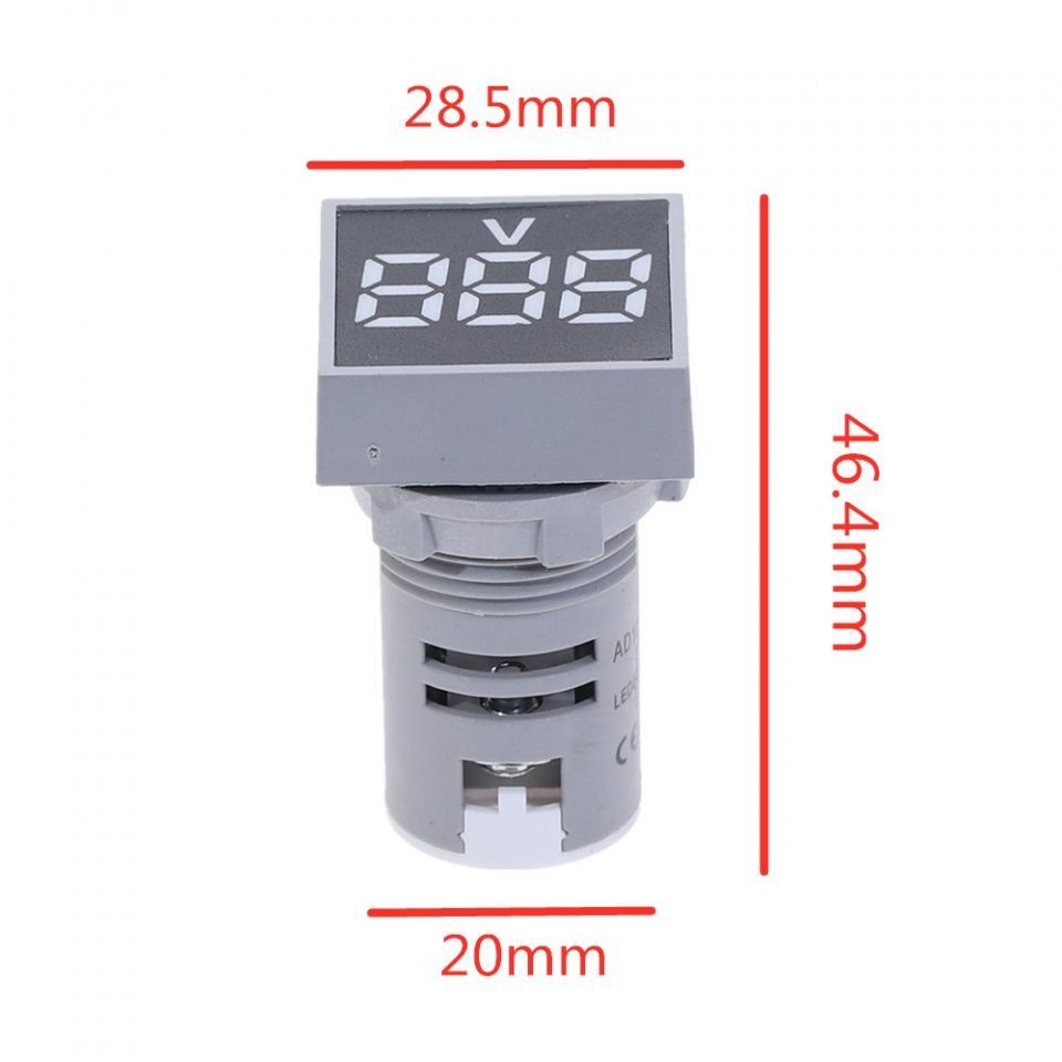Image of LED-es AC (hálózati) voltmérő 50-500V AC Piros (IT14304)
