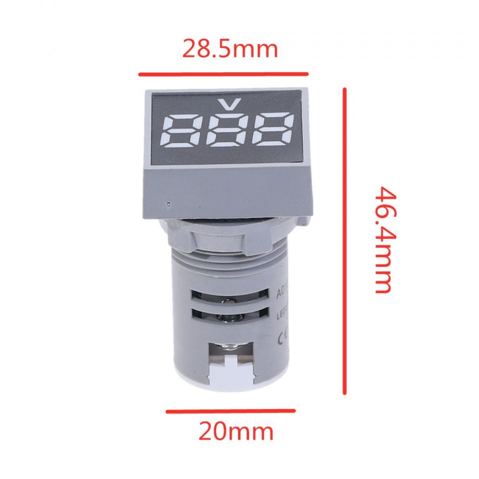 Image of LED-es AC (hálózati) voltmérő 50-500V AC Fehér (IT14306)
