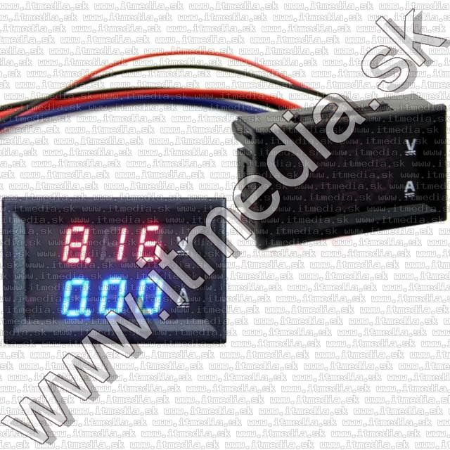 Image of LED-es voltmérő és árammérő 0-100V 10A piros-kék (IT11105)
