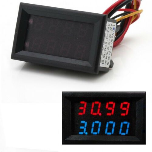 Image of LED-es voltmérő és árammérő 0-100V 10A 4-digit piros-kék (IT14179)