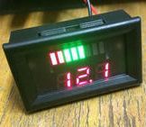 Image of Electronic Voltage Meter 8-bar Red Car 12V 2wire (IT14332)
