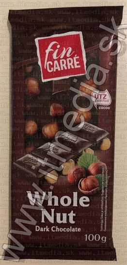 Image of Fin Carré Whole Nut Dark Chocolate 100g *UTZ* (IT13953)