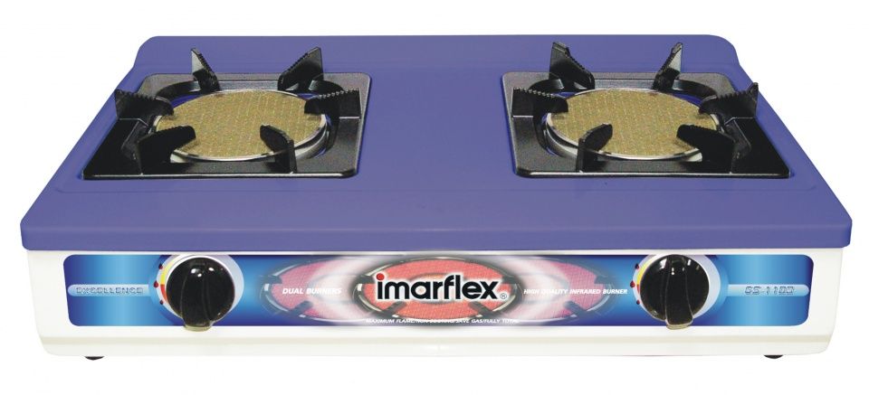 Image of Imarflex Asztali Infra gázfőző (GS-1103) 2 főzőfejes (Zománc) (IT12423)