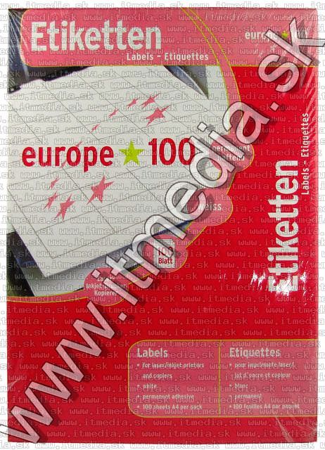 Image of Europe 100 self-adhesive labels A4 (4*)192x61mm (25) (IT5715)