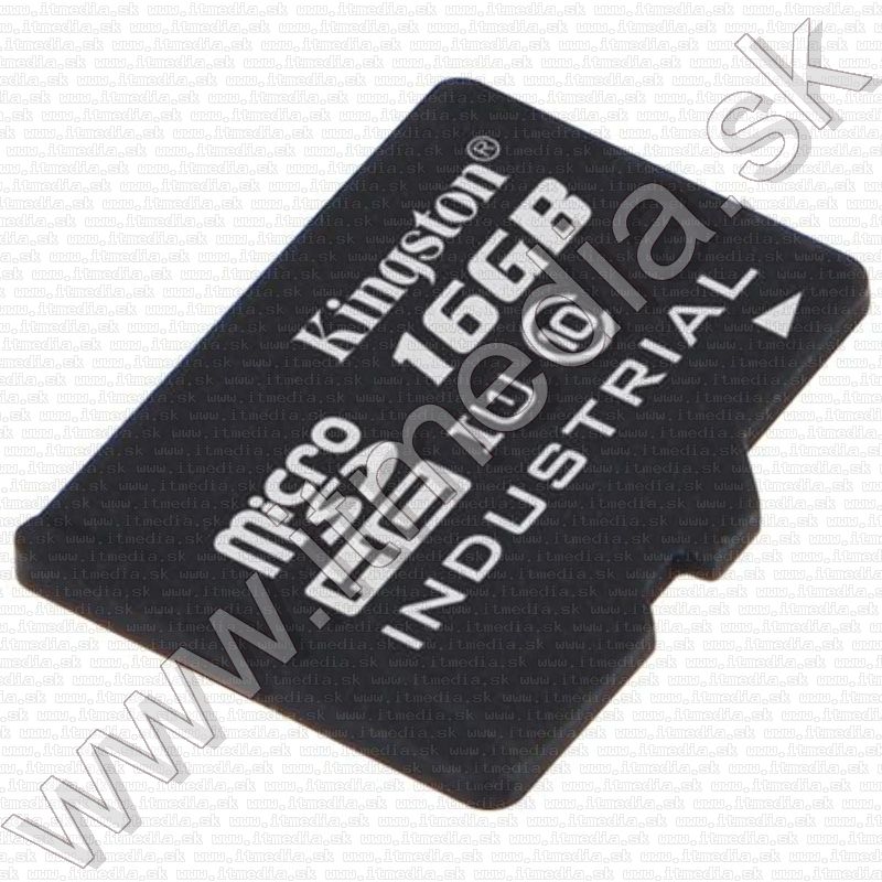 Image of Kingston microSD-HC kártya 16GB UHS-I U1 Industrial SDCIT/16GB + adapter (90/45 MBps) (IT12084)