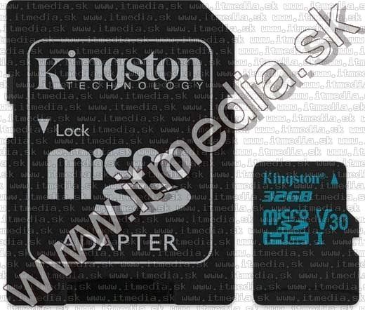 Image of Kingston microSD-HC card 32GB UHS-I U3 Class10 + adapter (90/45 MBps) Canvas Go (IT13708)
